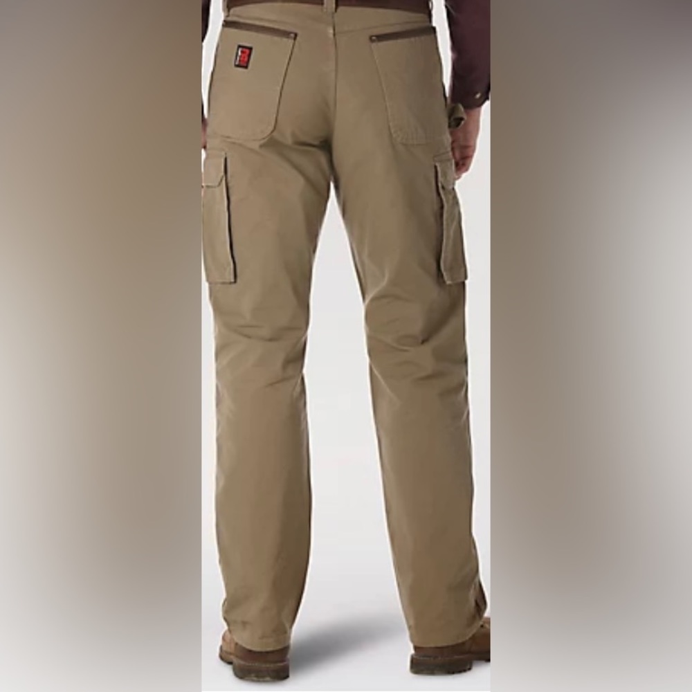 Big & Tall Riggs Wrangler Utility Workwear 40x36 Ripstop Color- Bark.